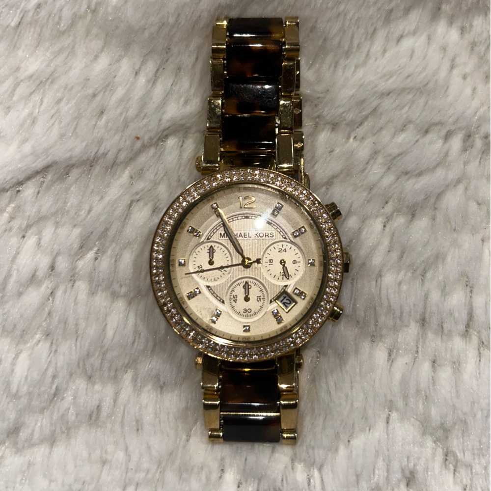 Michael Kors Gold and Brown Watch